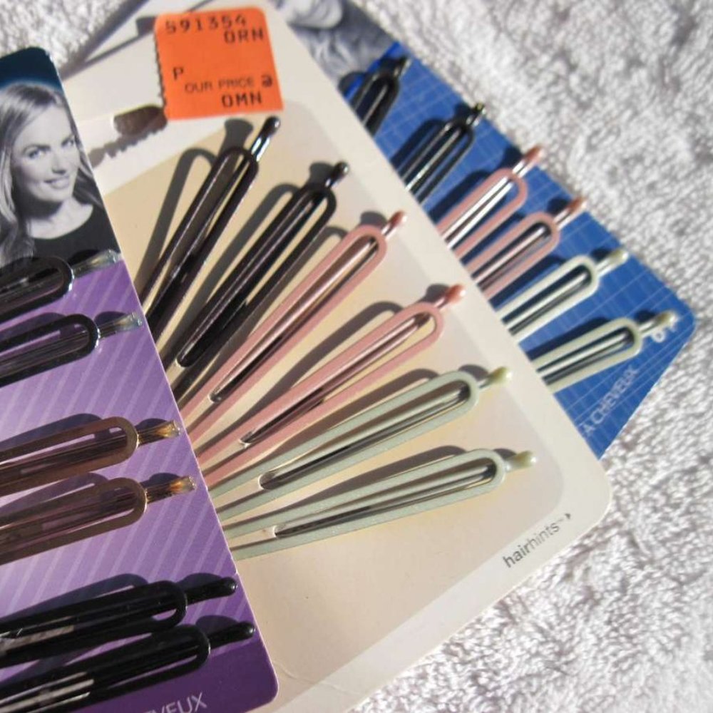 6 Goody Open Design Betsy Metal Bobby Slides Hair Pins Pink White Gray 2006 2015